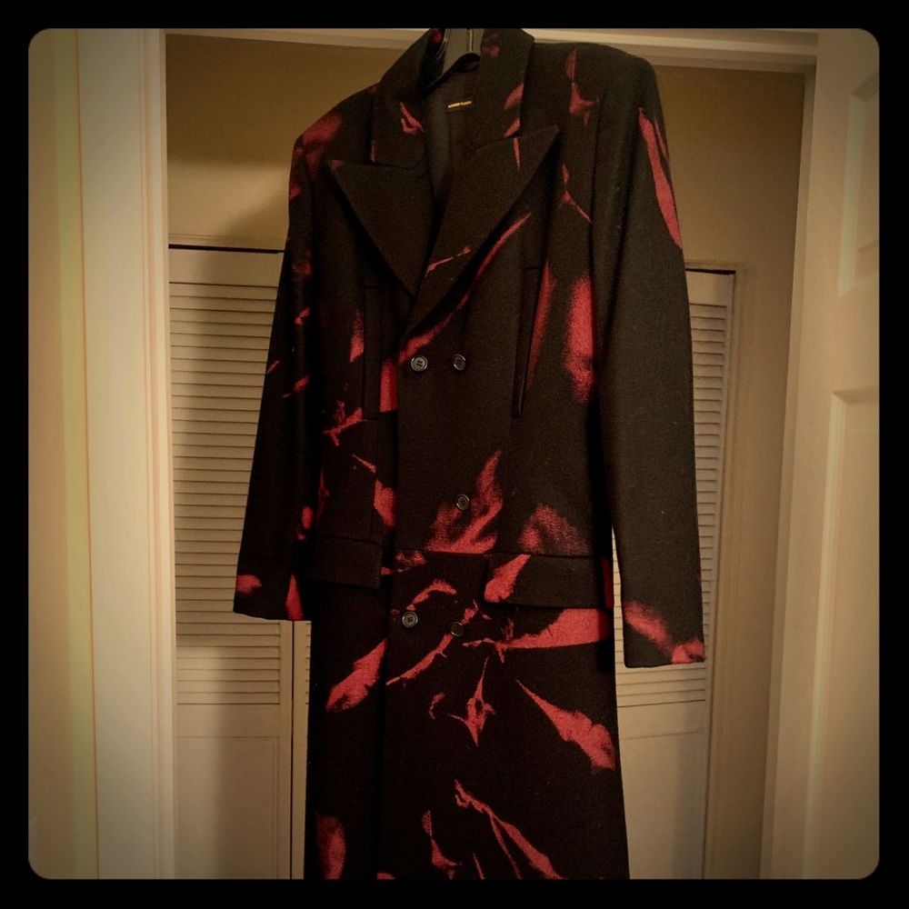 Designer coat ankle length